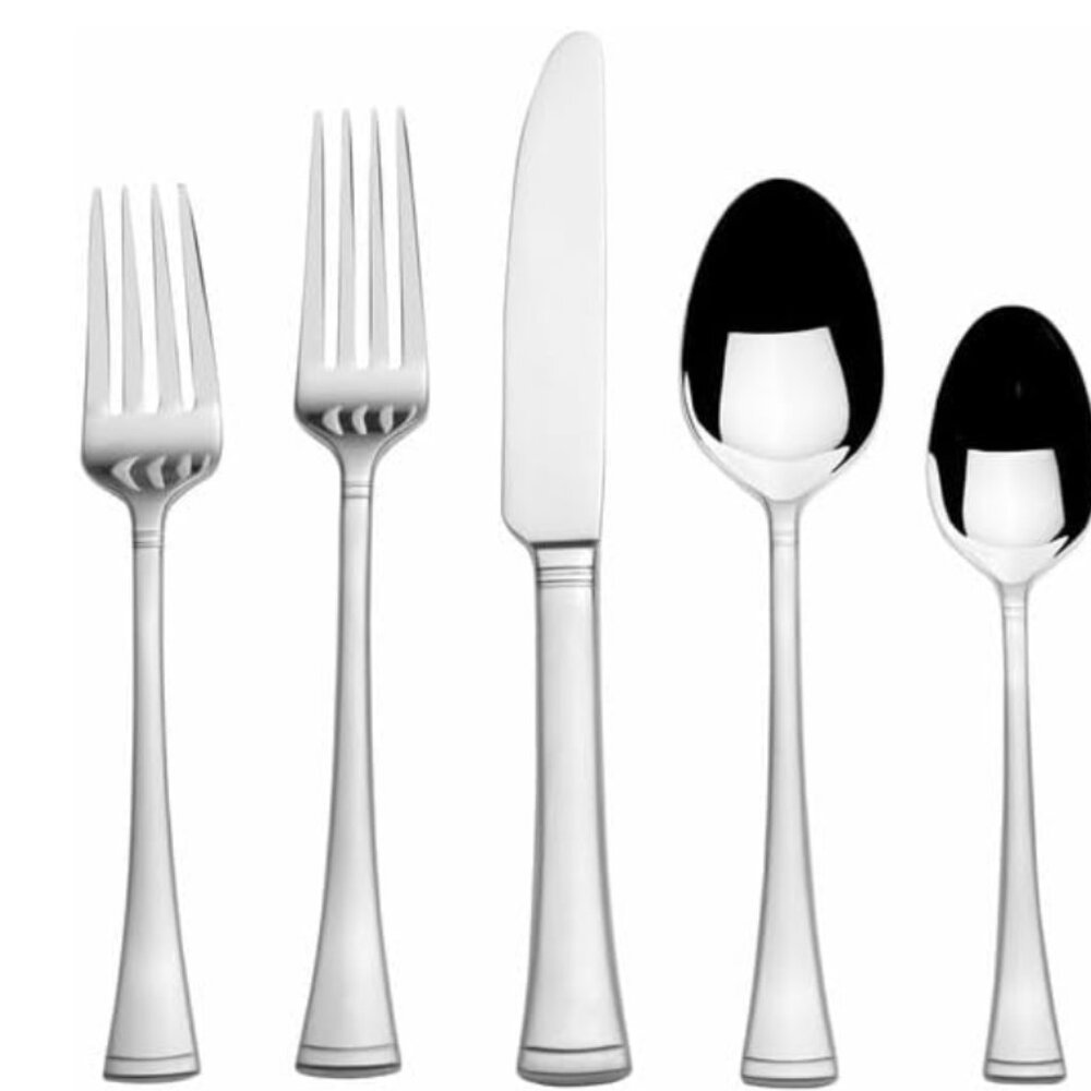Mikasa Alyse 65 PC Set, 18/10 Stainless Steel Flatware Service for 12 - Picture 2 of 8